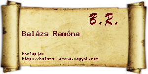 Balázs Ramóna névjegykártya