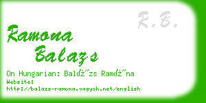 ramona balazs business card